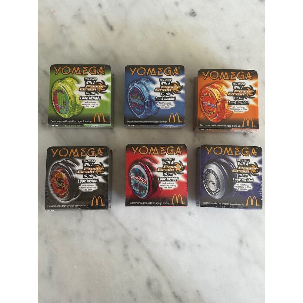 NIP Sealed 2000 McDonald’s YOMEGA Yo-Yos 6-Pack 1-6 Series